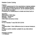 2012-2016 Yamaha TMAX530 T-max 530 Radiador de aluminio Radiador de refrigeración Plata