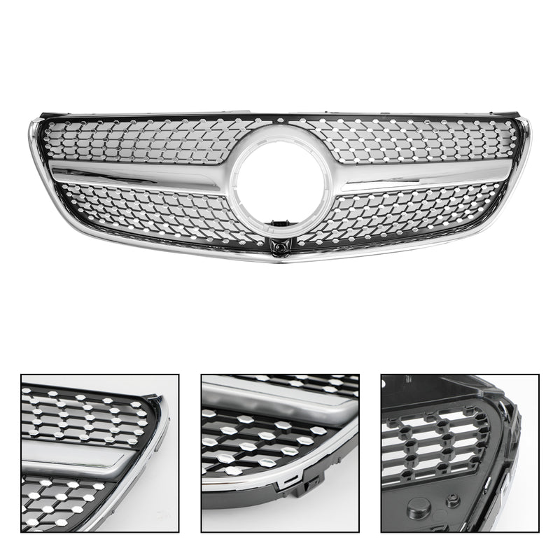 Sølv diamantgrill for Mercedes Benz V Class W447 2014-03.2019