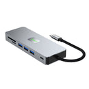 11 v 1 TYPE-C až RJ45 Gigabit USB 3.0 HDMI VGA Audio USB-C Data SD/TF PD100W
