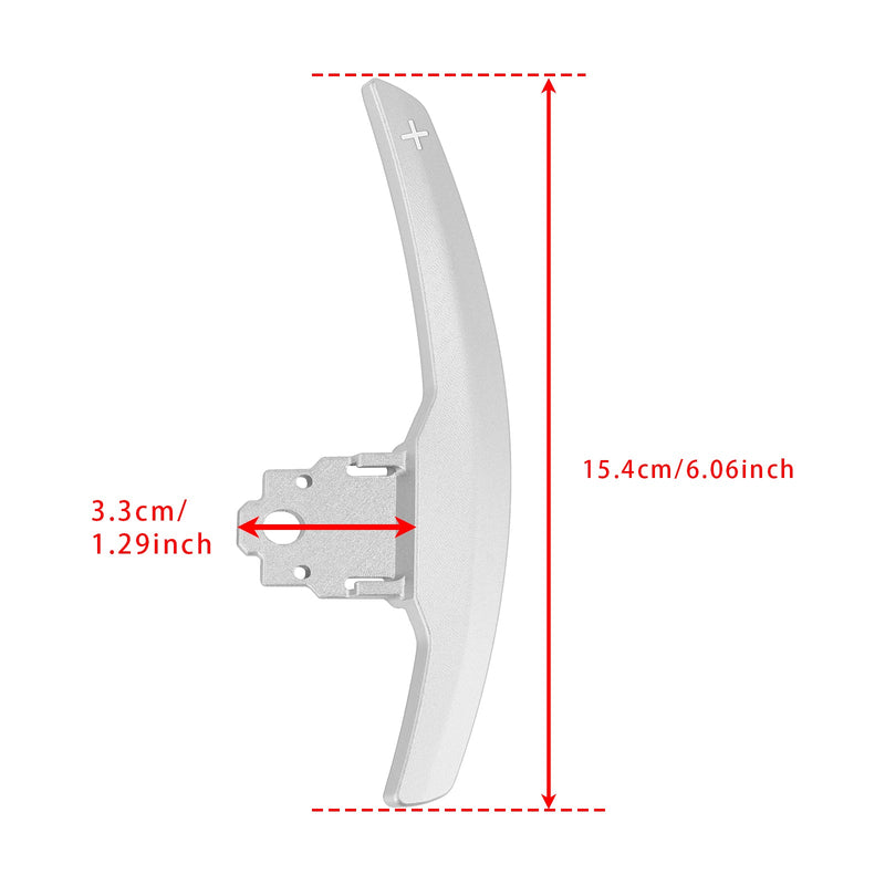 Schaltwippenverlängerung für BMW F-Serie F30 F31 F32 F10 X3 X5 Aluminium Silber