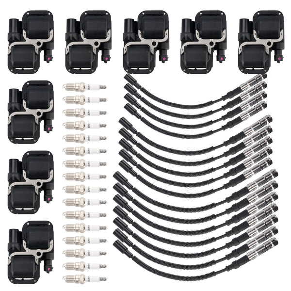 2003-2008 Mercedes Benz SL55 AMG 8x Ignition Coil+16x Spark plug +16x Wire Set UF359 0001587303