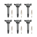 6x zapalovací cívka + zapalovací svíčka UF506 pro Toyota Solara Sienna 2004-2008