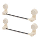 2x RV Shower Corner Storage Bar  Adjustable Stainless Steel Rod 11.8-23.6 inches