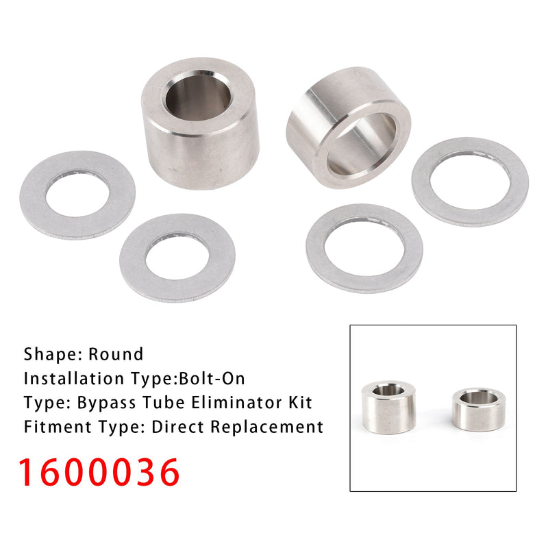 1600036 Bypass-Rohr-Eliminator-Kit-Aluminium-Shunts und Dichtungsscheiben-Bypass