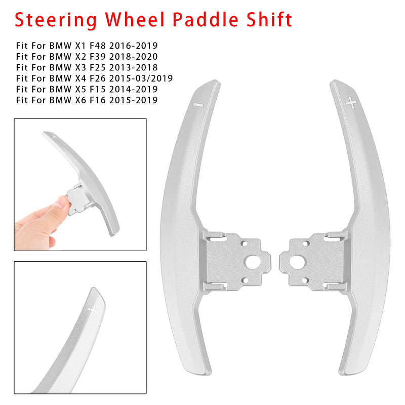 Schaltwippenverlängerung für BMW F-Serie F30 F31 F32 F10 X3 X5 Aluminium Silber