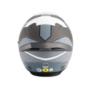 Prick motorcykelhjälm för vuxna, gata, integrerad hjälm, grå/vit
