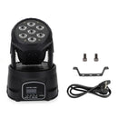 LED Moving Head DMX 7x10W LEDs Discobeleuchtung Scheinwerfer Bühnenlicht 105W