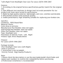 1998–2007 Lexus LX470 links + rechts Frontscheinwerfer klare Linse