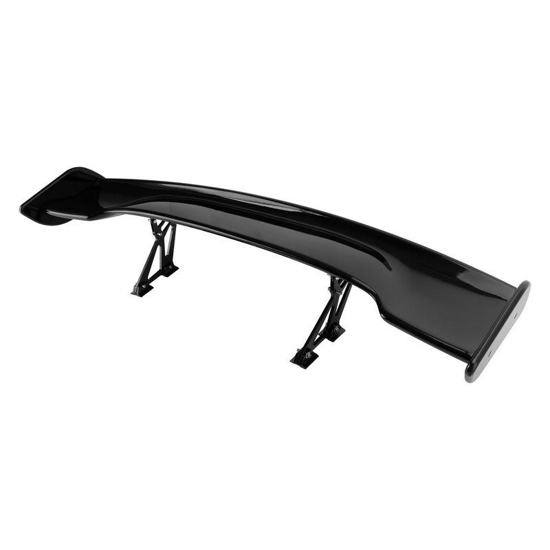 Asa de spoiler traseiro estilo GT de corrida universal de 57 "145 cm em preto brilhante para mais força descendente