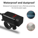 Motorsykkel USB Super Fast Charger styringsholder PD+QC3.0 Type-C strømforsyning