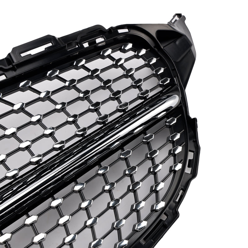 Diamond Front Grill Grille Fit Benz C-Class W205 C250 C300 C400 2015-2018