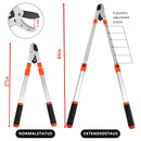 Ausziehbare Amboss-Astschere 40 Zoll – Teleskop-Astschneider für Bäume, Hochleistungs-Astschere