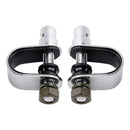 Braçadeira retangular retrô para espelho cromado para Yamaha XS650 SR400 SR500 W650