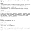 2008-2015 Toyota Land Cruiser LC 200 4PCS Türglas Gürtel Äußere Formteil Dichtungsstreifen