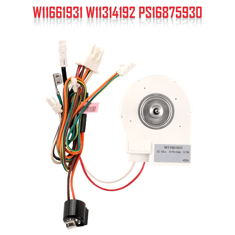 W11661931  W11314192 Silnik wentylatora parownika lodówki Maytag PS16875930