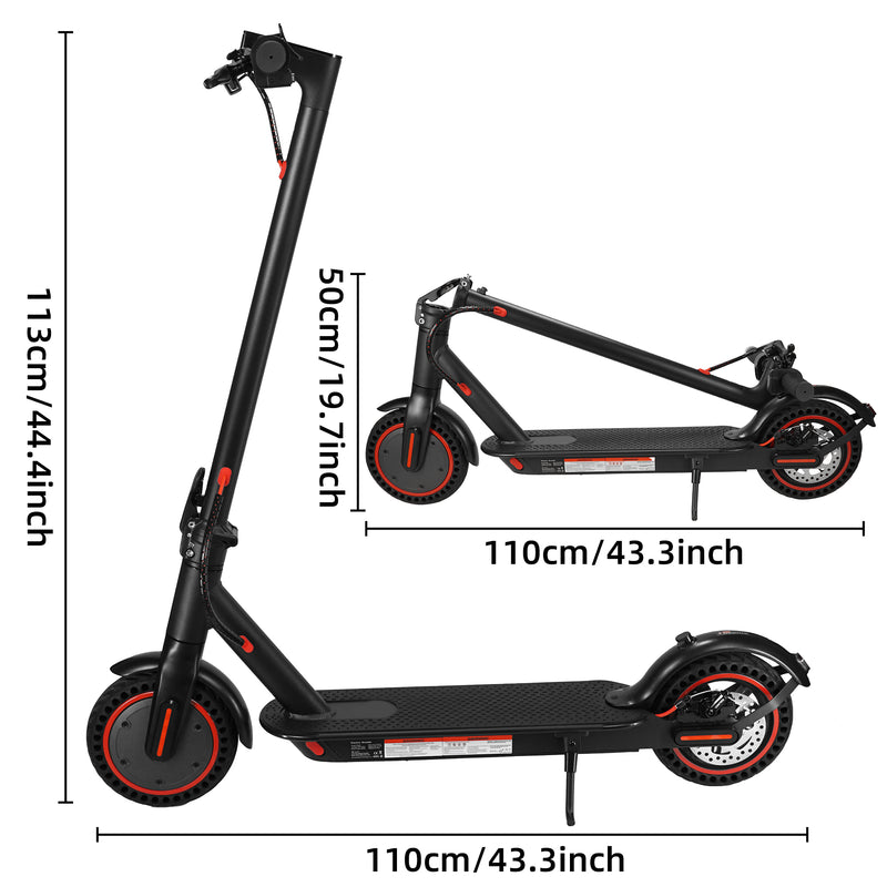 Scooter elétrica dobrável de 8,5" com aplicativo, 350 W, alcance de 35 km, deslocamento urbano de 25 km/h