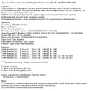 1996-2000 Honda Civic EK2 EK3 EK4 EK9 2 szt. L + R Listwa boczna dachu drzwi 74306-S03-003