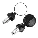 CNC ALUMINUM MINI HANDLEBAR BAR END MIRROR SET D=35MM BLACK FOR PIAGGIO / VESPA