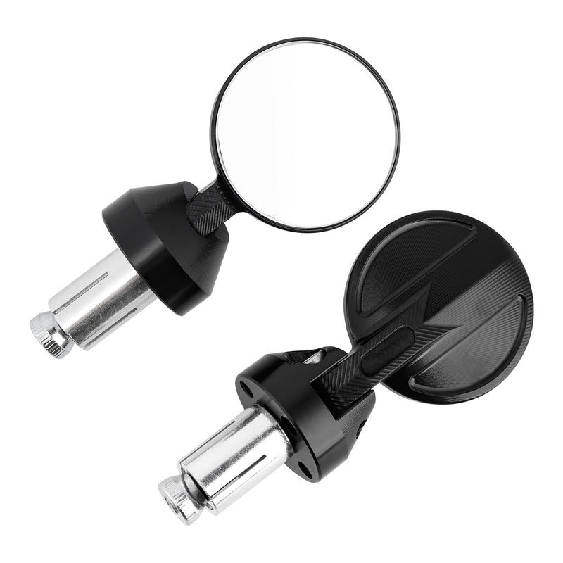 CNC ALUMINUM MINI HANDLEBAR BAR END MIRROR SET D=35MM BLACK FOR PIAGGIO / VESPA