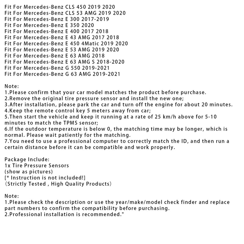 1X TPMS Reifendrucksensor Für Mercedes-Benz AE Klasse W213 A0009052102