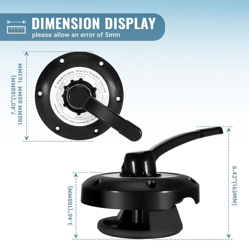 Uudelleenkäytettävä venttiili yli 600-9600B vesiväylän hiekka-suodatinventtiilille