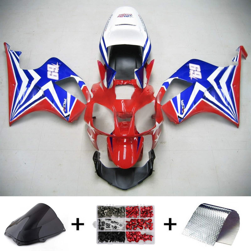 2000-2006 Honda VTR1000 RC51 Zestaw do wtrysku Waring Kit Nadwozie Plastik Abs