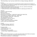 2008-2019 Dodge Challenger Disc Wiper Cover, horní panel 5028757AG