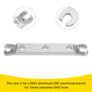 Schlüssel zum Entfernen der unteren Kappe aus Aluminium. Werkzeug zum Wiederaufbau der DVO Saphire/Onyx-Gabel