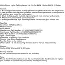 1998–2001 BMW 3 Series E46 Limousine Paar weiße Eckseitenleuchten 63136902766