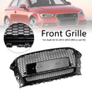 RS3 Style Front Honeycomb Bumper Grill für Audi A3 S3 2013-2016 mit Quattro