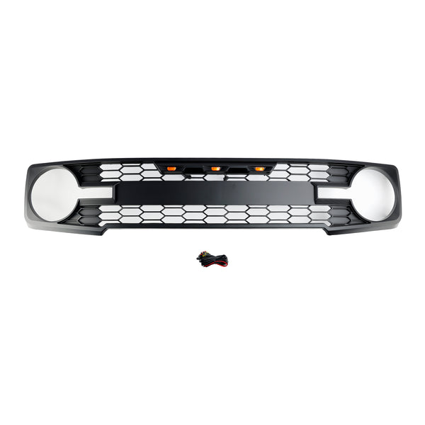 Schwarzer Frontgrill mit LED-Licht passend für Ford Bronco 2021–2023