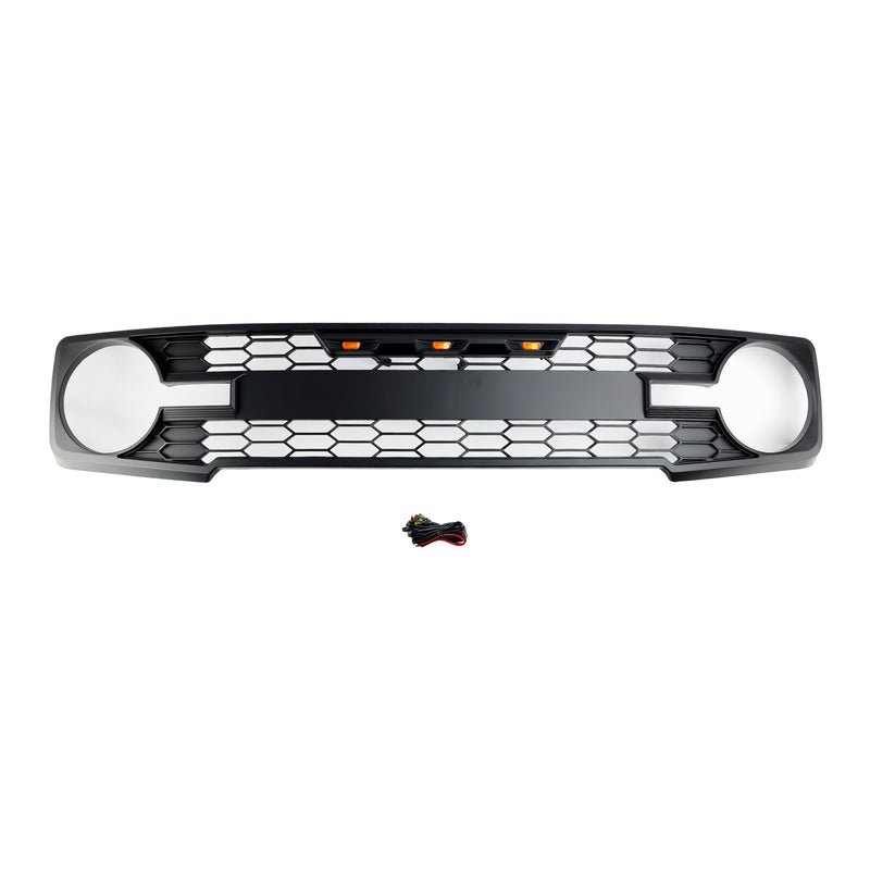 Schwarzer Frontgrill mit LED-Licht passend für Ford Bronco 2021–2023