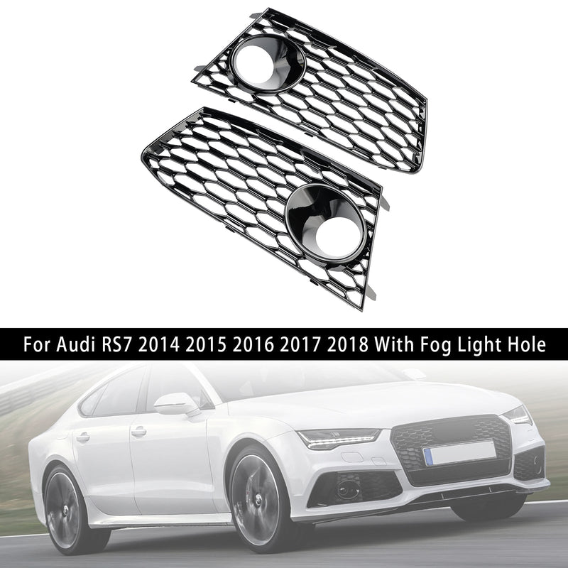 2014-2018 Audi RS7 Pair etupuskurin sumuvalolamppujen rungon säleikön suojat