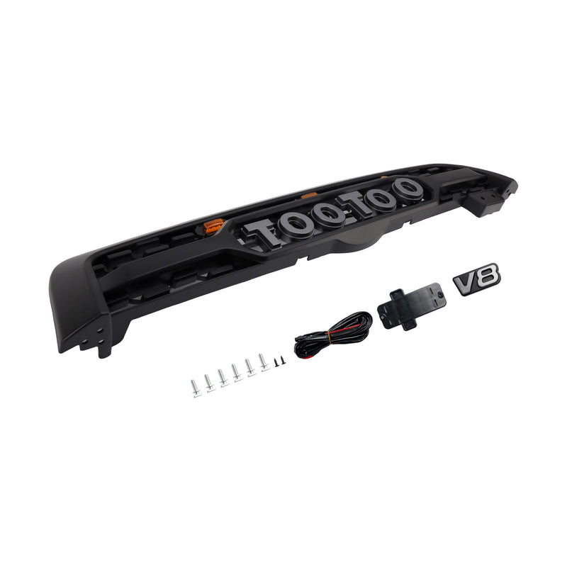 Frontstoßstangengrill in Mattschwarz, passend für Toyota Sequoia 2005-2007 mit LED-Beleuchtung