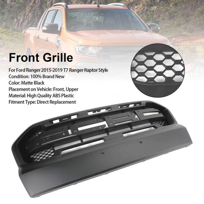 Ranger Raptor Style Front Bumper Grill Für Ford Ranger 2015-2019 T7 Matt Black