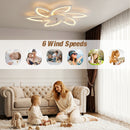 Loftsventilator LED blæser stille belysning & Fjernbetjening loftlampe