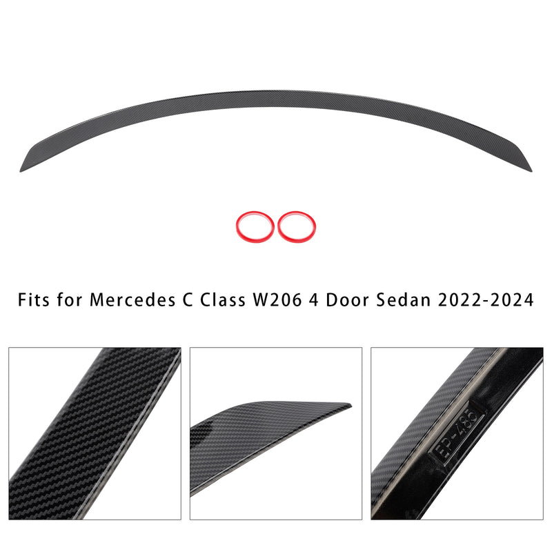 2022-2024 Benz W206 C63S Stil Carbon Fiber Look Heckspoiler Flügel