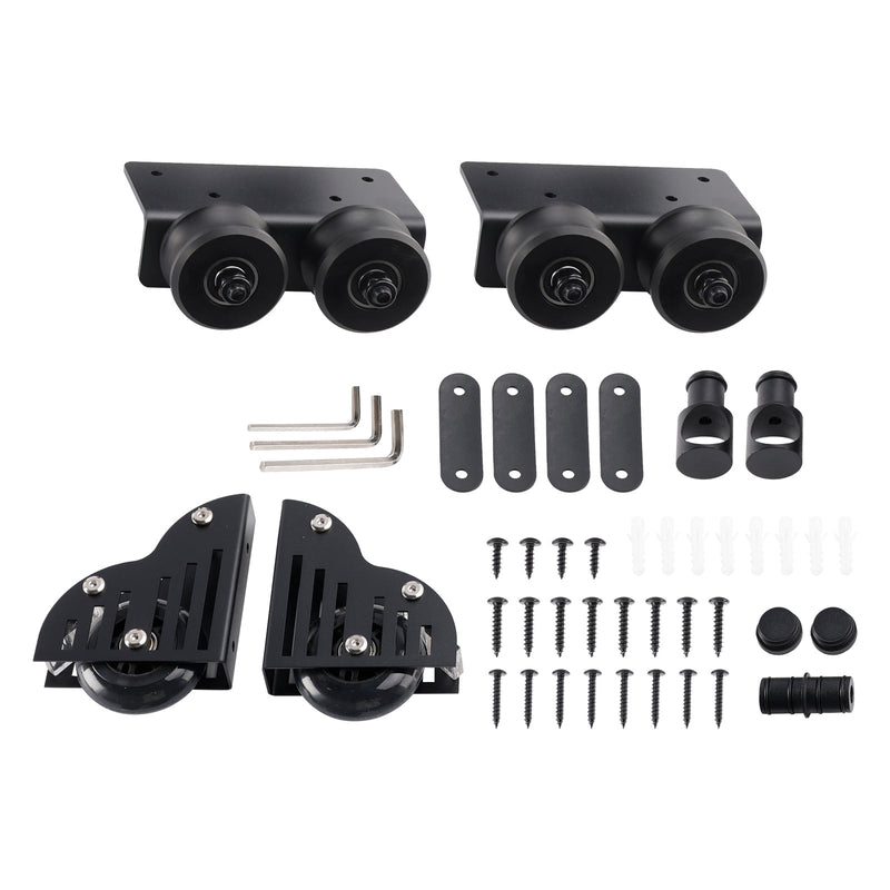 6.6 Foot Round Tube Aluminium Library Slider Ladder Maskinvaresett med brems