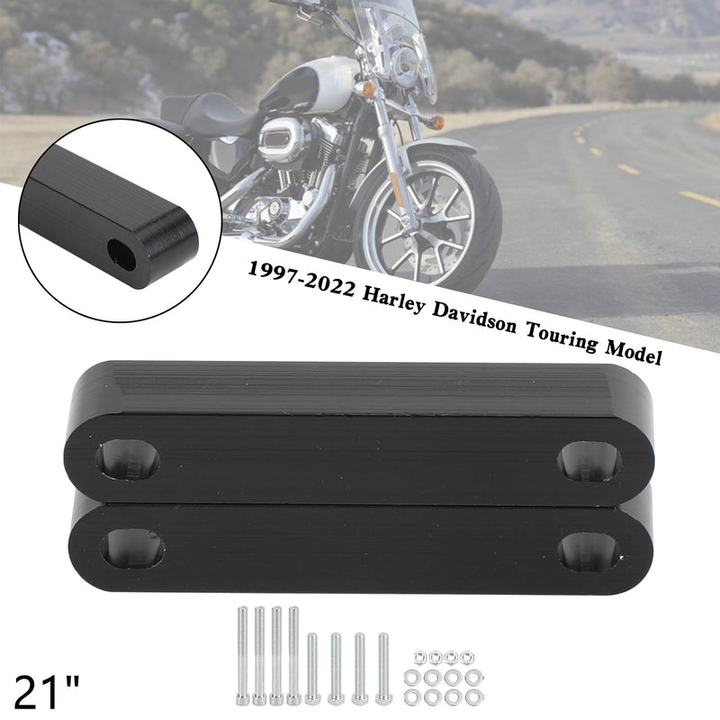 Espaçadores de pára-lama dianteiro de 21" para Touring Electra Street Glide Road 1997-2022