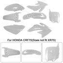 HONDA CRF70 DIRT BIKE Karosserie Kunststoff Kit Kotflügel Verkleidung