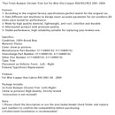 2001–2004 Mini One Cooper R50/R52/R53 Paar Frontstoßstange Chrom Zierleiste Set