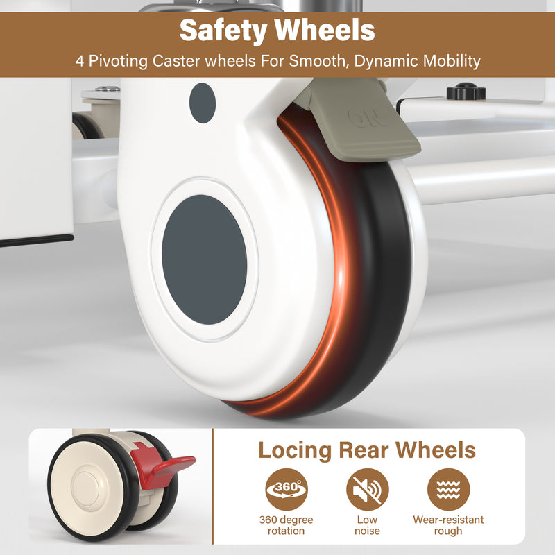 Hydraulinen pyörätuoli, jossa on 180 ° pyörivä istuin ja pöytä, joka on ihanteellinen potilaan hoitoon