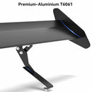 Universal Hatch Alumínio Ajustável GT Asa Traseira Spoiler Preto 14 #