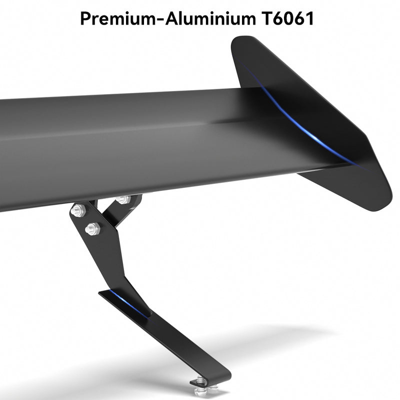 Universal Hatch Alumínio Ajustável GT Asa Traseira Spoiler Preto 14 #