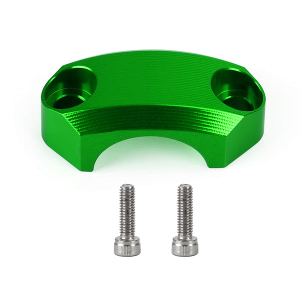 Abrazadera CNC abrazadera puente manillar abrazadera verde para manillares de 22mm para Kawasaki