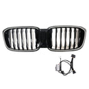 Kiiltävä musta etu munuaisen mesh grilli ritilä FIT BMW X4 G02 X3 G08 2018-2021