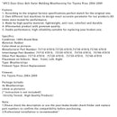 2004–2009 Toyota Prius 4 Stück Tür Glas Gürtel äußere Form Dichtungsstreifen