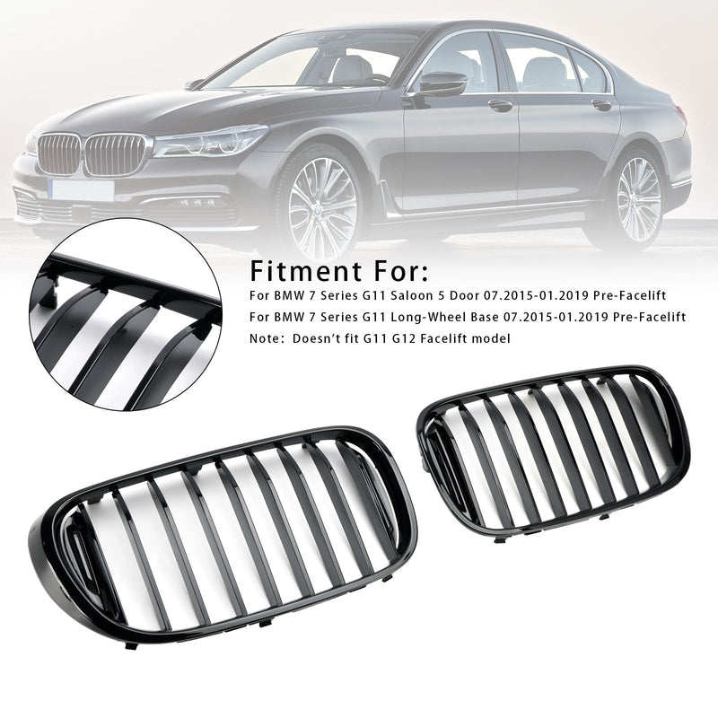 2016-2018 BMW 7-serie G11 G12 740i 750i Glanssvart njurgaller