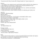 Toyota Tundra 5.7L Getriebeölfilter-Sieb mit O-Ring und Dichtung 35168-34020 35330-60070 90301-31014