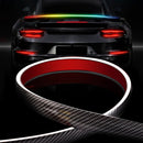 Car Tail Streamer Lamp Carbon Fiber LED Light Rear Wing Spoiler Lip Brake Trunk Multicolour 1.3M